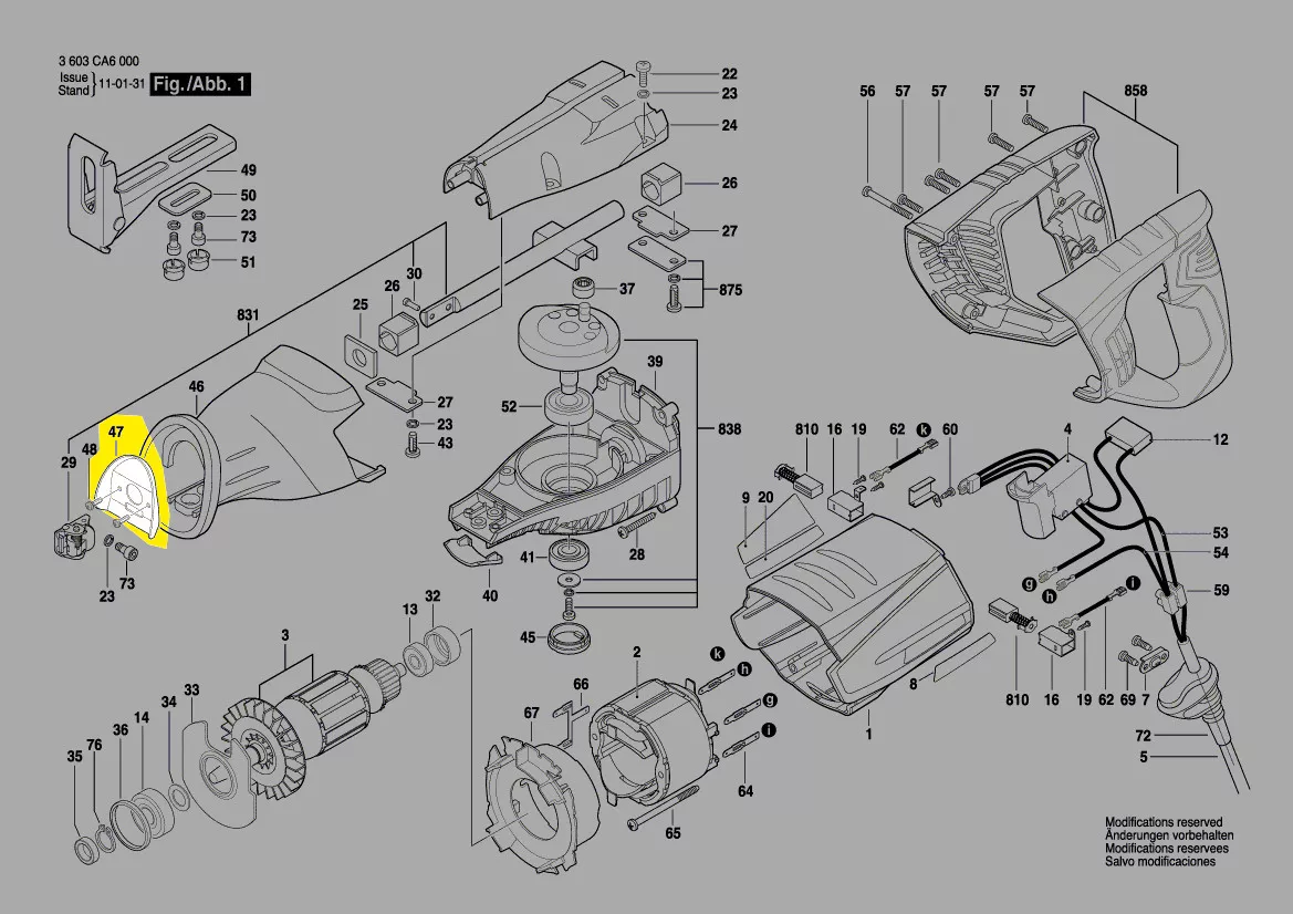 couvercle réf. 1 619 PA1 330 Bosch